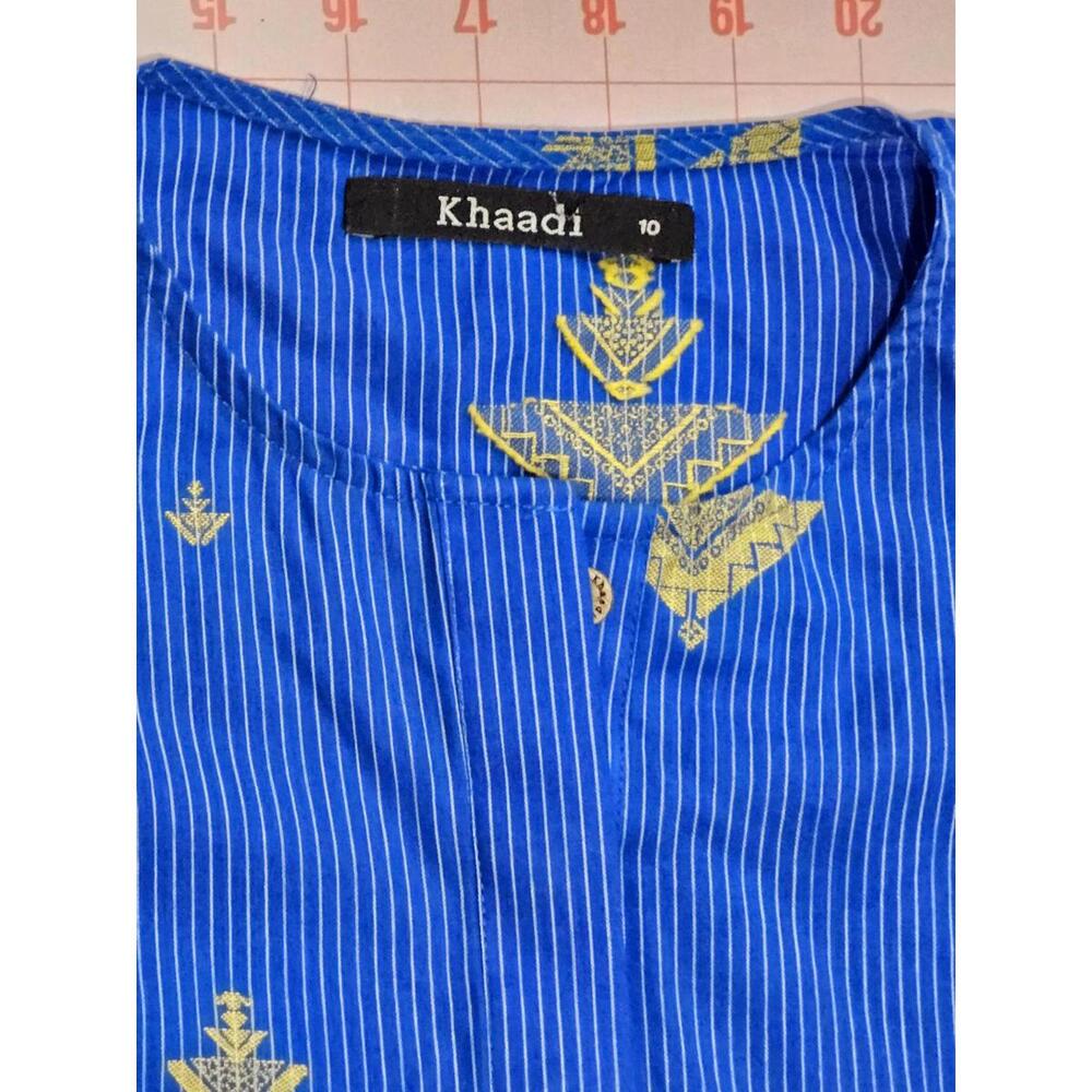 100% Cotton Khaadi Kurta Tunic - Size 10 - Picture 3 of 4